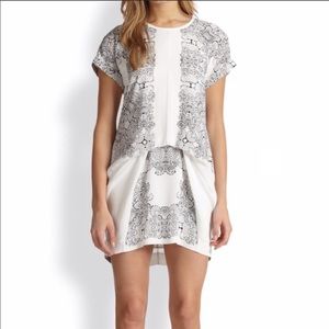 BCBG scarf print tunic dress
